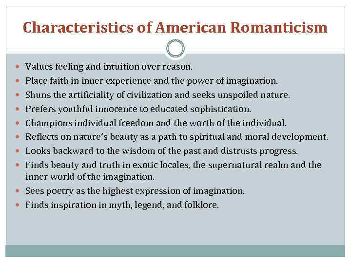 American Romanticism 1800 1870 Important Historical Background