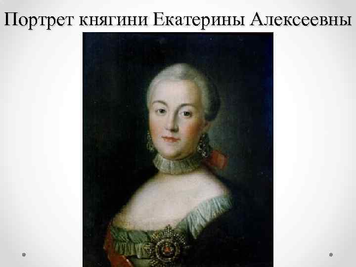 Портрет княгини екатерины алексеевны