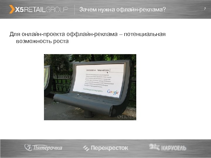 Зачем нужна офлайн-реклама? Для онлайн-проекта оффлайн-реклама – потенциальная возможность роста 7 