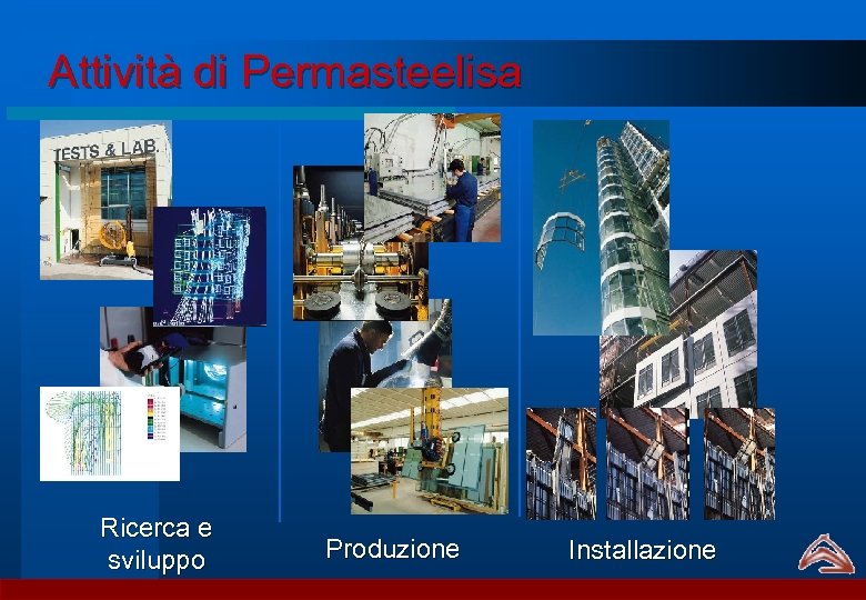 Attività di Permasteelisa Ricerca e sviluppo Produzione Installazione 