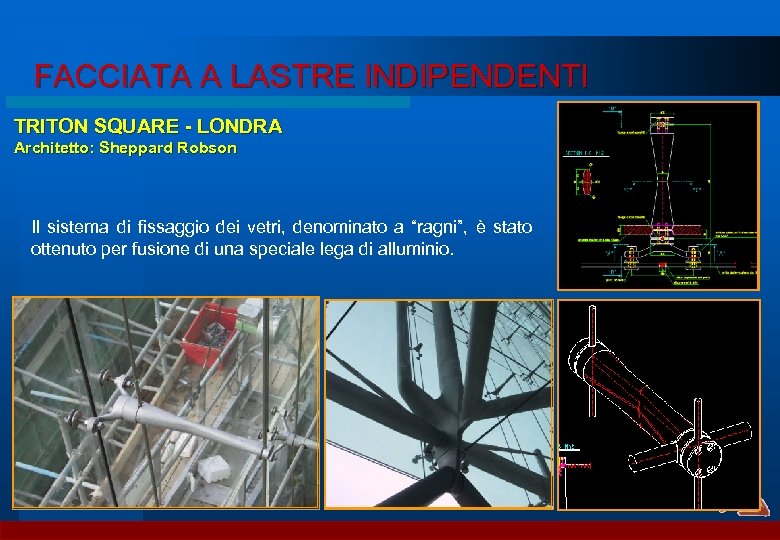 FACCIATA A LASTRE INDIPENDENTI TRITON SQUARE - LONDRA Architetto: Sheppard Robson Il sistema di