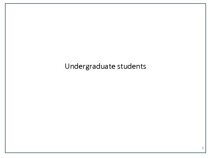 Undergraduate students 3 