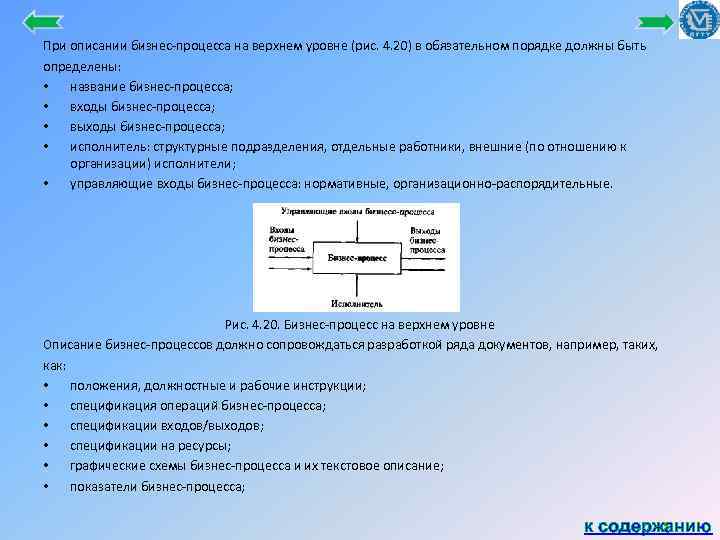 При описании бизнес процесса на верхнем уровне (рис. 4. 20) в обязательном порядке должны