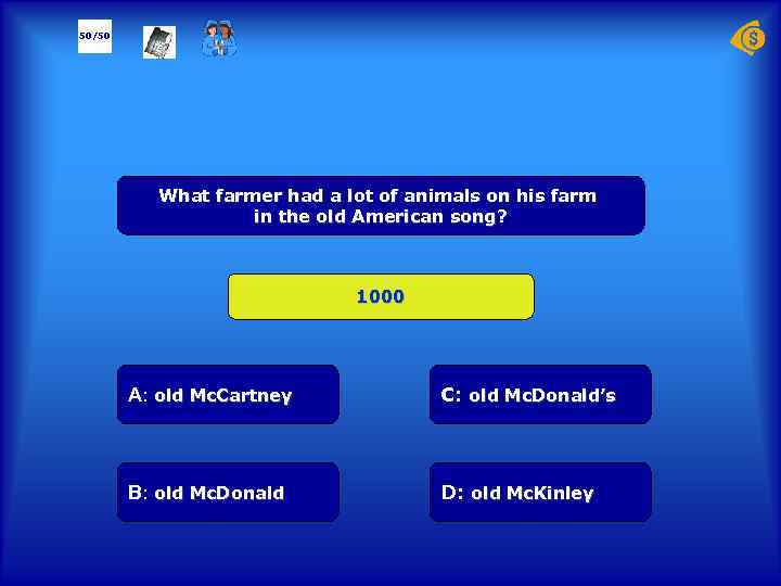 50/50 What farmer had a lot of animals on his farm in the old