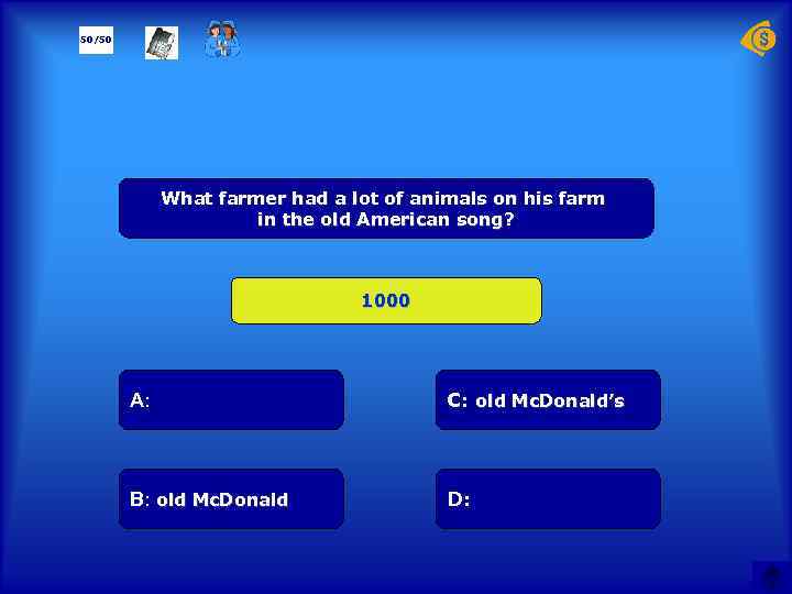 50/50 What farmer had a lot of animals on his farm in the old