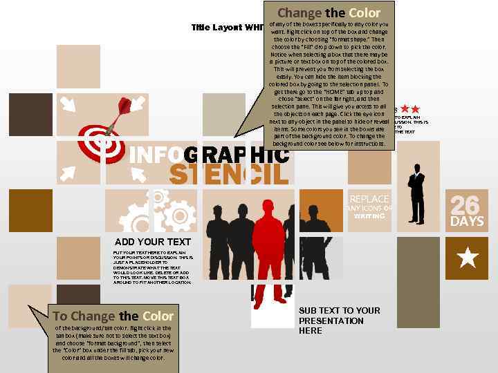Change the Color Title Layout of any boxes WHITEwant. of theclick onspecifically box and