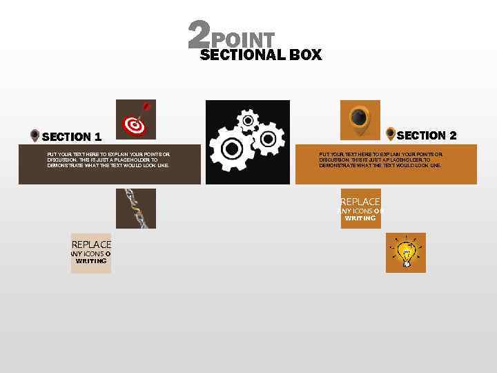 2 POINT SECTIONAL BOX SECTION 2 SECTION 1 PUT YOUR TEXT HERE TO EXPLAIN