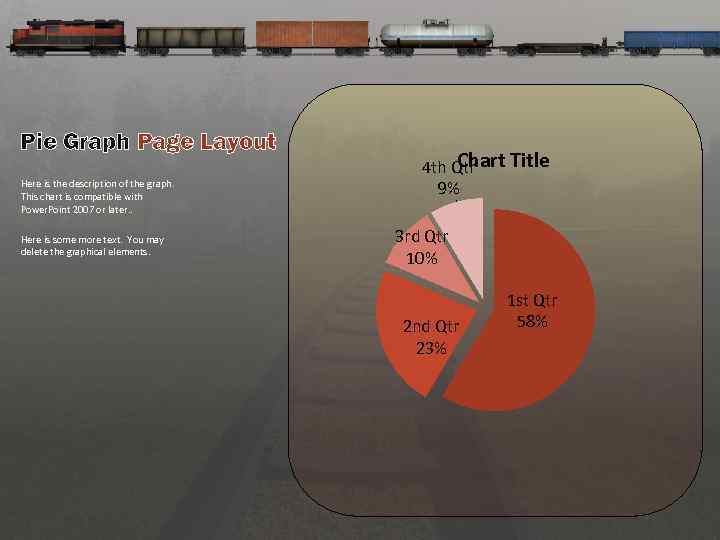 Pie Graph Page Layout Here is the description of the graph. This chart is