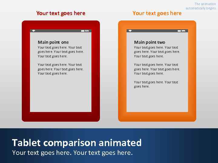 Your text goes here Main point one Main point two Your text goes here.