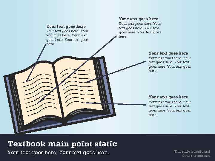 Your text goes here Your text goes here. Textbook main point static Your text