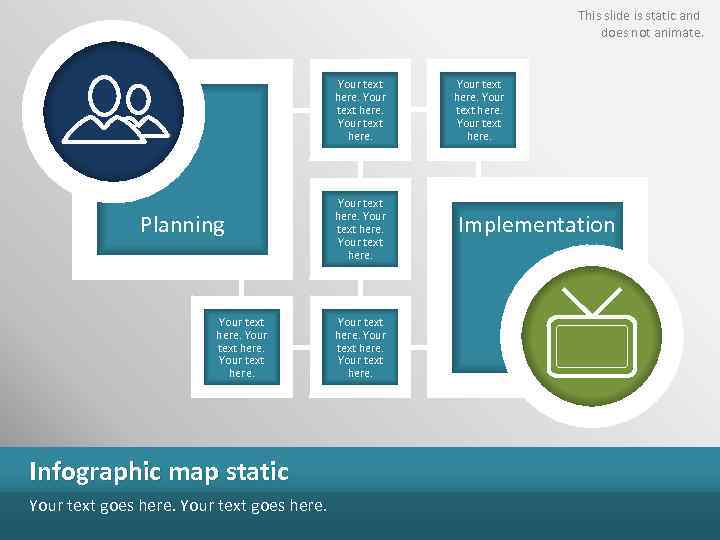 This slide is static and does not animate. Your text here. Planning Your text