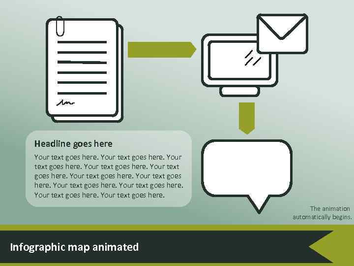 Text going home. Go here. Animated infographic text examples.