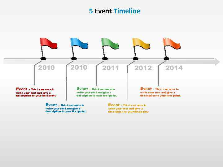 5 Event Timeline 2010 Event - This is an area to write your text