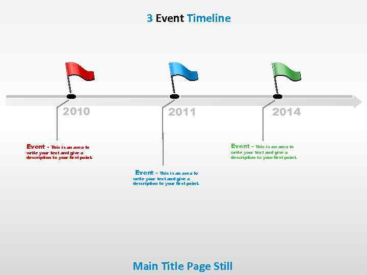 3 Event Timeline 2010 2011 2014 Event - This is an area to write