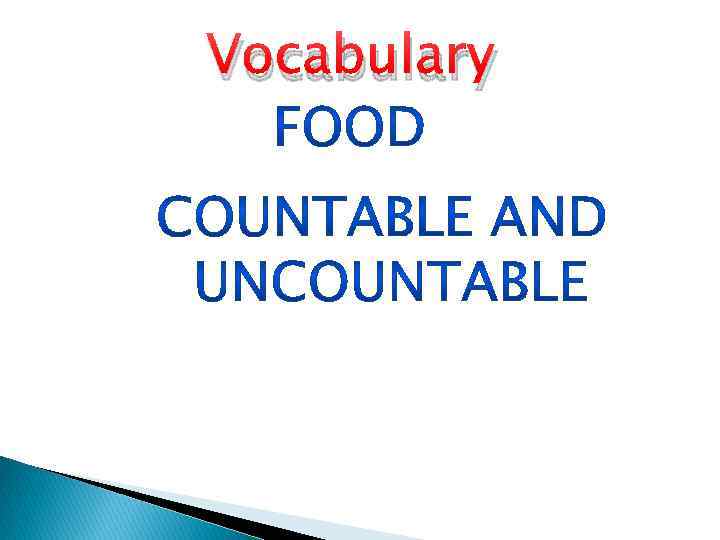 Vocabulary 