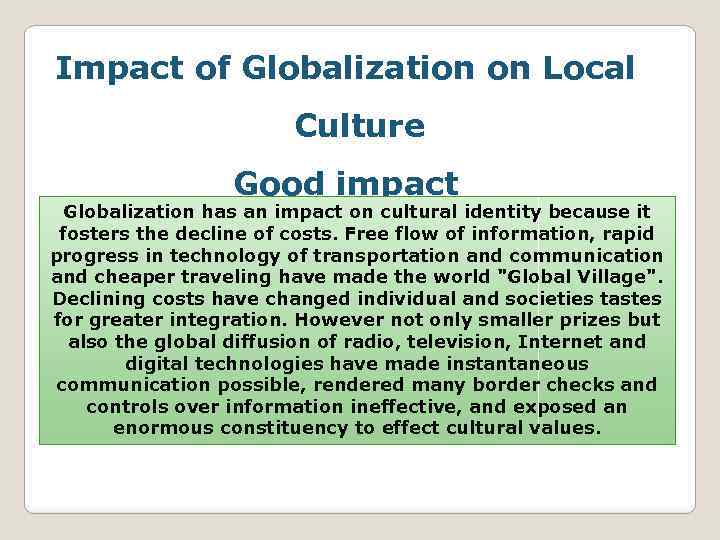 the impacts of globalization