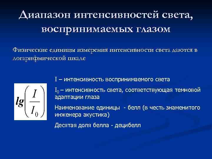 Единица измерения интенсивности звука