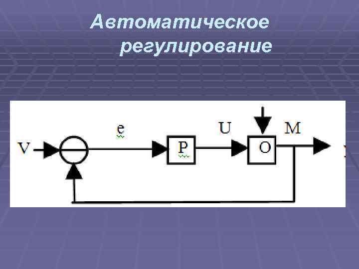 Автоматическое регулирование 