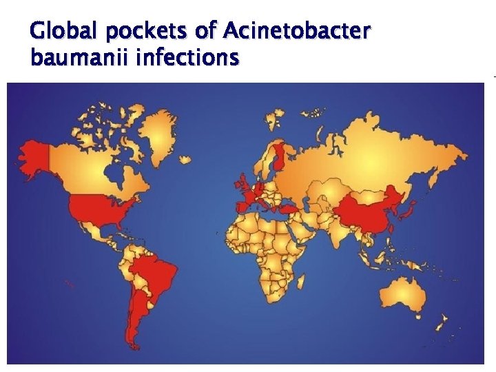 Global pockets of Acinetobacter baumanii infections 