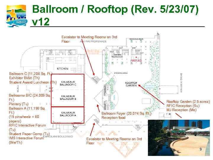 Ballroom / Rooftop (Rev. 5/23/07) v 12 Escalator to Meeting Rooms on 3 rd