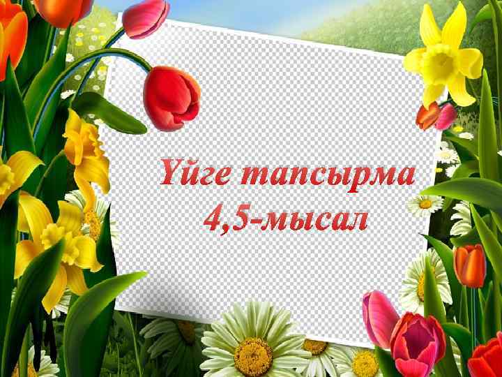 Үйге тапсырма 4, 5 -мысал 