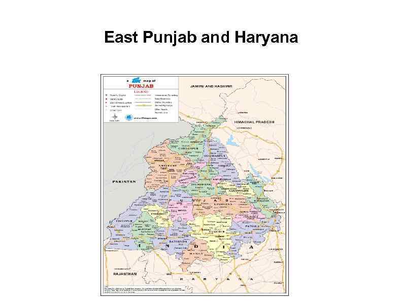 East Punjab and Haryana 