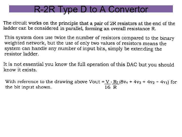 R-2 R Type D to A Convertor 