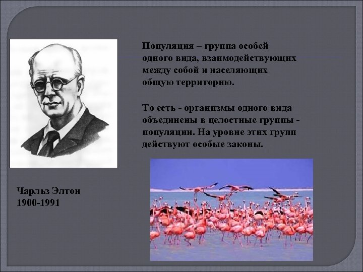 Популяция – группа особей одного вида, взаимодействующих между собой и населяющих общую территорию. То