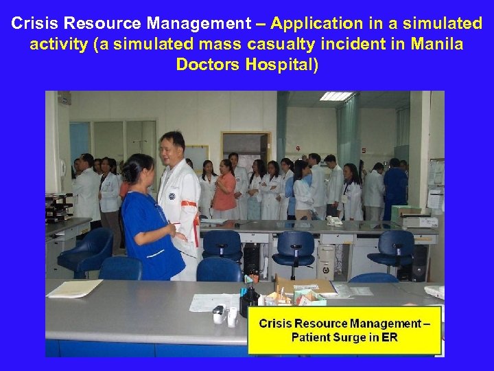  Crisis Resource Management – Application in a simulated activity (a simulated mass casualty