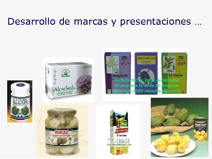 Desarrollo de marcas y presentaciones … 