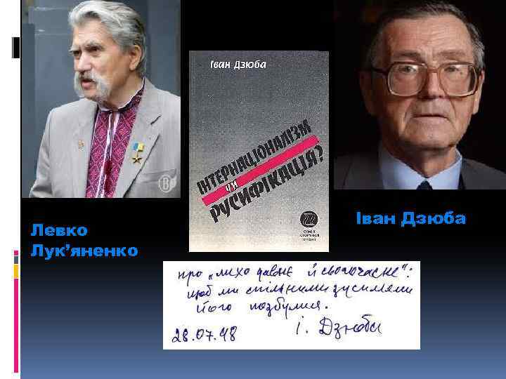 Левко Лук’яненко Іван Дзюба 