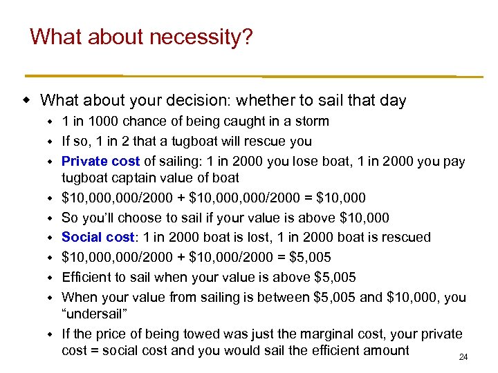 What about necessity? w What about your decision: whether to sail that day w