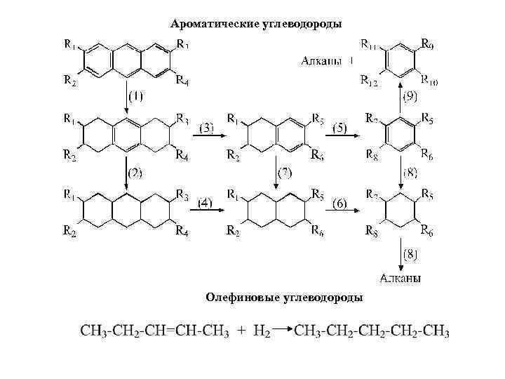 Ароматические углеводороды Олефиновые углеводороды 
