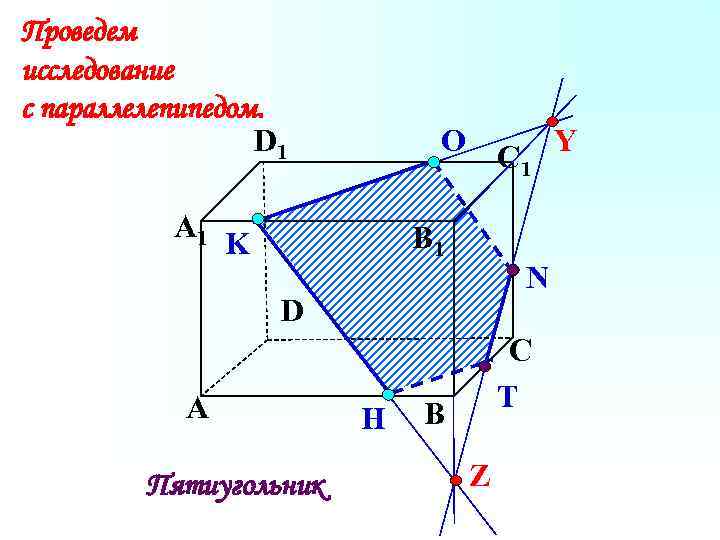 Проведем исследование с параллелепипедом. D 1 А 1 О С 1 B 1 K