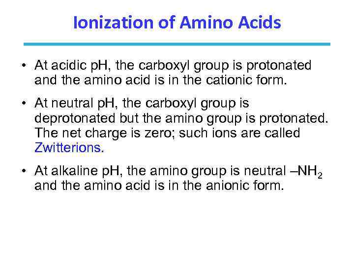 Amino Acids Peptides Proteins Learning goals Structure