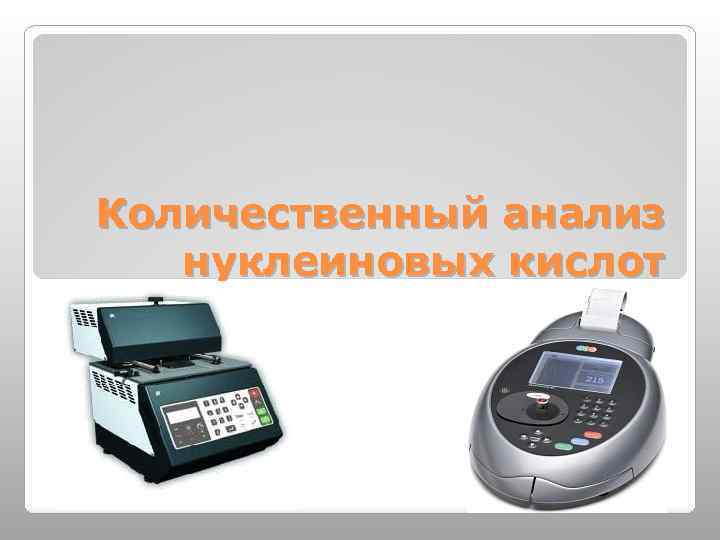 Количественный анализ нуклеиновых кислот 