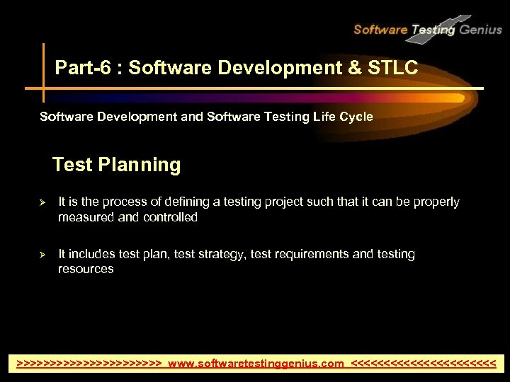 Part-6 : Software Development & STLC Software Development and Software Testing Life Cycle Test