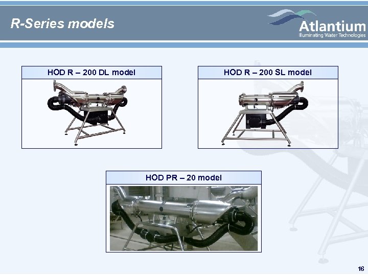 R-Series models HOD R – 200 DL model HOD R – 200 SL model