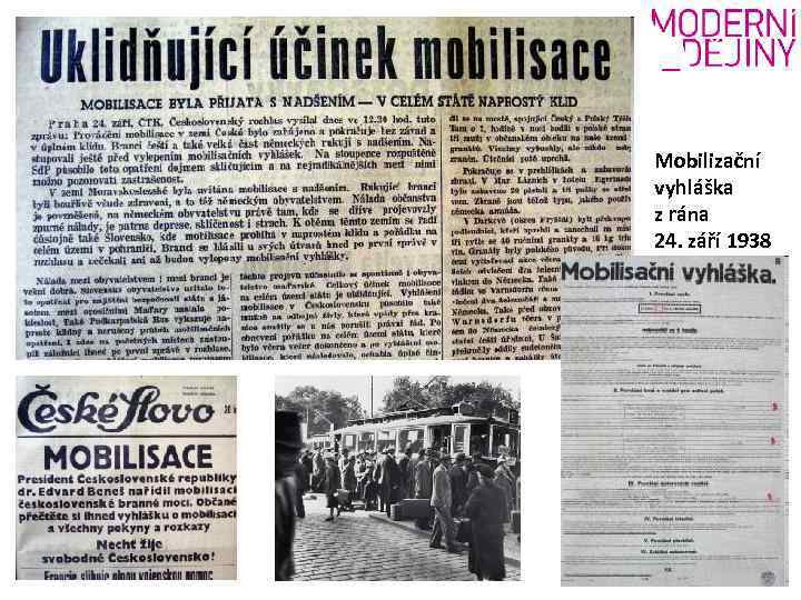 Mobilizační vyhláška z rána 24. září 1938 