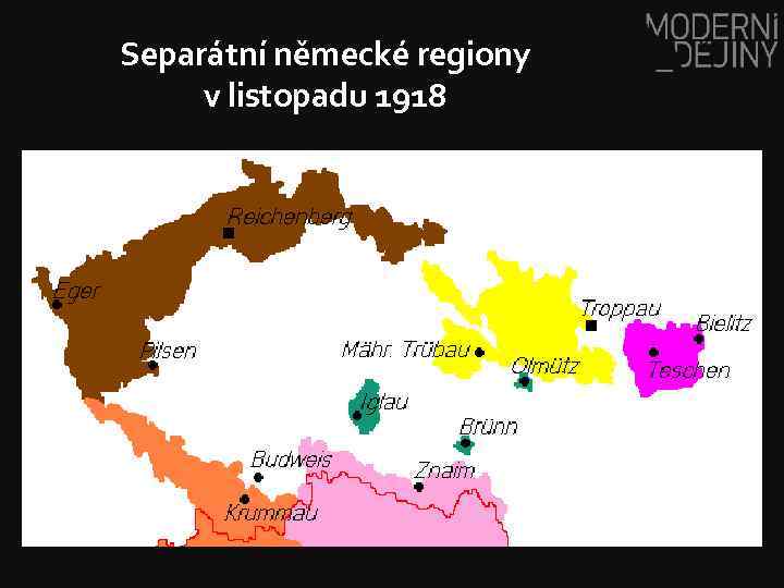 Separátní německé regiony v listopadu 1918 
