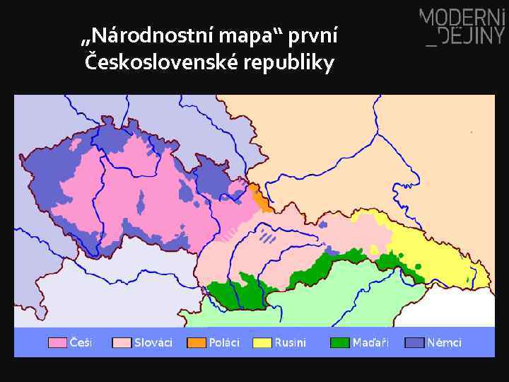 „Národnostní mapa“ první Československé republiky 