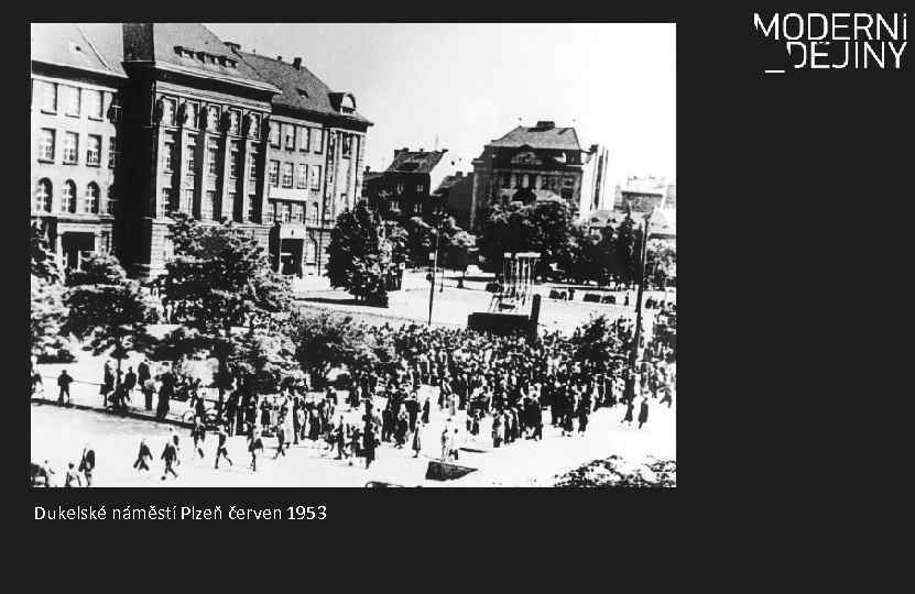 Dukelské náměstí Plzeň červen 1953 
