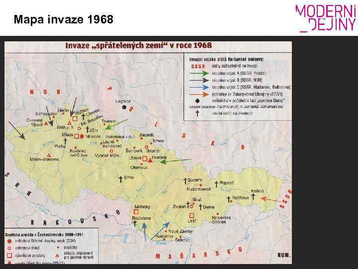 Mapa invaze 1968 