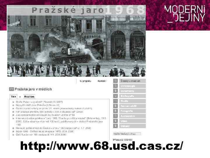 http: //www. 68. usd. cas. cz/ 