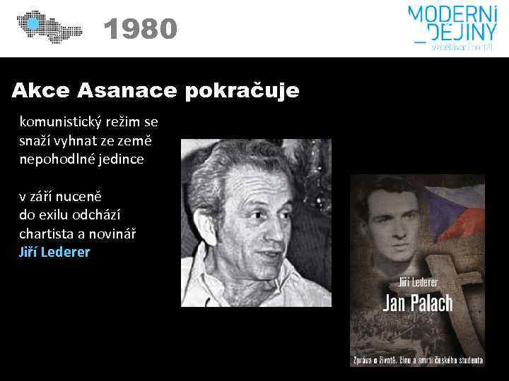 1980 Akce Asanace pokračuje komunistický režim se snaží vyhnat ze země nepohodlné jedince v
