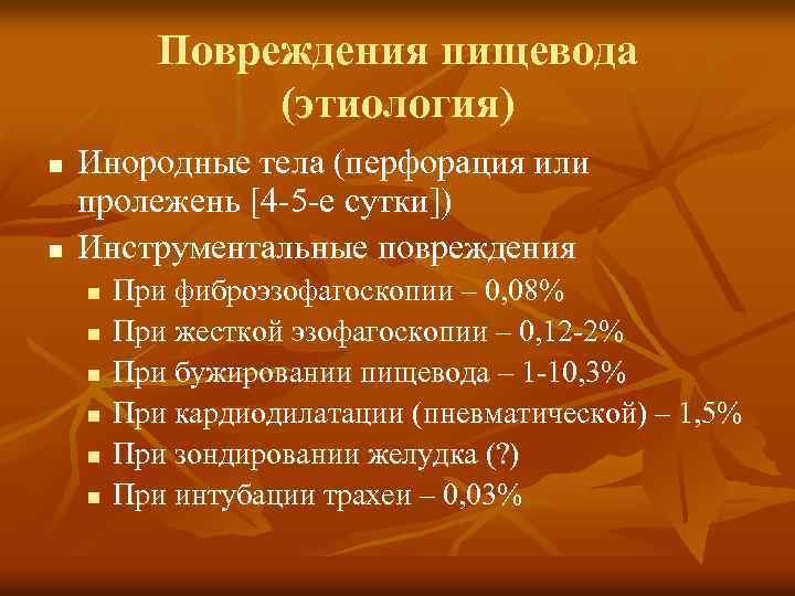 Этиология пищевода. Травмы пищевода классификация. Инородное тело пищевода классификация.