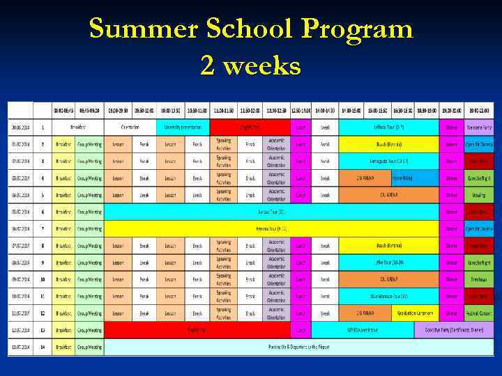 Summer School Program 2 weeks 