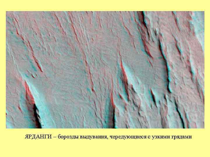 ЯРДАНГИ – борозды выдувания, чередующиеся с узкими грядами 