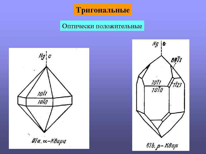 Тригональные Оптически положительные 