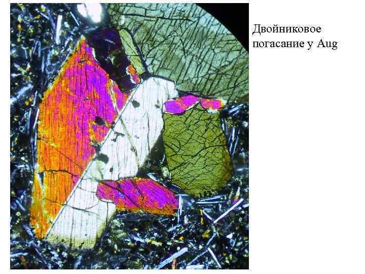 Двойниковое погасание у Aug 
